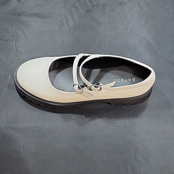 BRAND NEW BAMBOO DOUBLE BUCKLE DECOR FLATFORM MARY JANE SHOES - Picture 14 of 16